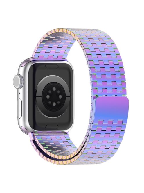 For Apple Watch Series 10 46mm / Ultra 2 Ultra 49mm /  Series 9 8 7 45mm / 6 5 4 SE (2023) SE (2022) SE 44mm / 3 2 1 42mm Magnetic Watch Band Stainless Steel Strap - Colorful