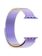 For Apple Watch Series 10 46mm / Ultra 2 Ultra 49mm /  Series 9 8 7 45mm / 6 5 4 SE (2023) SE (2022) SE 44mm / 3 2 1 42mm Magnetic Watch Band Stainless Steel Strap - Colorful