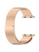 For Apple Watch Series 10 46mm / Ultra 2 Ultra 49mm /  Series 9 8 7 45mm / 6 5 4 SE (2023) SE (2022) SE 44mm / 3 2 1 42mm Magnetic Watch Band Stainless Steel Strap - Rose Gold