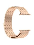 For Apple Watch Series 10 46mm / Ultra 2 Ultra 49mm /  Series 9 8 7 45mm / 6 5 4 SE (2023) SE (2022) SE 44mm / 3 2 1 42mm Magnetic Watch Band Stainless Steel Strap - Rose Gold