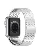 For Apple Watch Series 10 46mm / Ultra 2 Ultra 49mm /  Series 9 8 7 45mm / 6 5 4 SE (2023) SE (2022) SE 44mm / 3 2 1 42mm Magnetic Watch Band Stainless Steel Strap - Silver