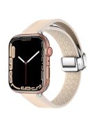 For Apple Watch Series 10 46mm / Ultra 2 Ultra 49mm /  Series 9 8 7 45mm / 6 5 4 SE (2023) SE (2022) SE 44mm / 3 2 1 42mm Magnetic Watch Strap - Apricot