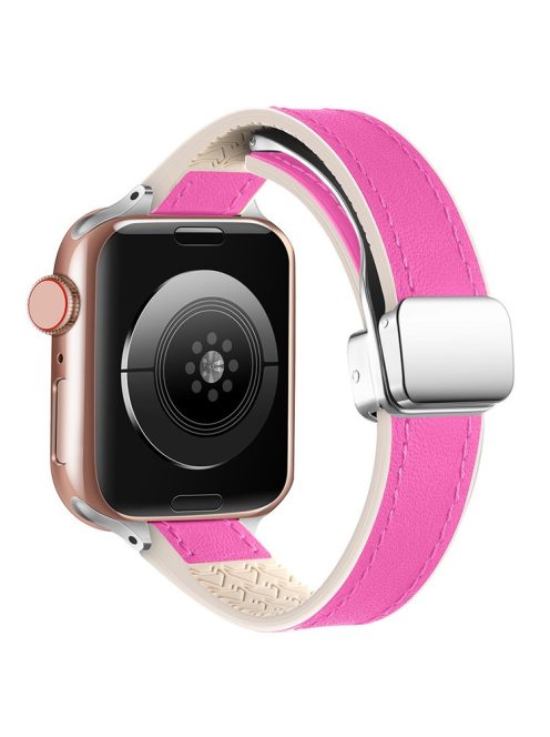 For Apple Watch Series 10 46mm / Ultra 2 Ultra 49mm /  Series 9 8 7 45mm / 6 5 4 SE (2023) SE (2022) SE 44mm / 3 2 1 42mm Magnetic Watch Strap - Pink