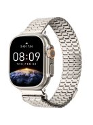 For Apple Watch Series 10 46mm / Ultra 2 Ultra 49mm /  Series 9 8 7 45mm / 6 5 4 SE (2023) SE (2022) SE 44mm / 3 2 1 42mm Magnetic Watch Strap 316L Stainless Steel Wristband - Starlight Color