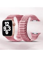 For Apple Watch Series 10 46mm / Ultra 2 Ultra 49mm /  Series 9 8 7 45mm / 6 5 4 SE (2023) SE (2022) SE 44mm / 3 2 1 42mm Magnetic Watch Strap Suede Leather Watchband - Pink