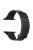 For Apple Watch Series 10 46mm / Ultra 2 Ultra 49mm /  Series 9 8 7 45mm / 6 5 4 SE (2023) SE (2022) SE 44mm / 3 2 1 42mm Magnetic Watchband Leather Watch Strap - Black / Grey