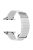 For Apple Watch Series 10 46mm / Ultra 2 Ultra 49mm /  Series 9 8 7 45mm / 6 5 4 SE (2023) SE (2022) SE 44mm / 3 2 1 42mm Magnetic Watchband Leather Watch Strap - Silver / White