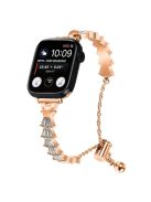 For Apple Watch Series 10 46mm / Ultra 2 Ultra 49mm /  Series 9 8 7 45mm / 6 5 4 SE (2023) SE (2022) SE 44mm / 3 2 1 42mm Metal Band Watch Strap - Rose Gold