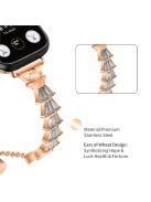 For Apple Watch Series 10 46mm / Ultra 2 Ultra 49mm /  Series 9 8 7 45mm / 6 5 4 SE (2023) SE (2022) SE 44mm / 3 2 1 42mm Metal Band Watch Strap - Rose Gold