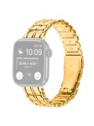 For Apple Watch Series 10 46mm / Ultra 2 Ultra 49mm /  Series 9 8 7 45mm / 6 5 4 SE (2023) SE (2022) SE 44mm / 3 2 1 42mm Metal Watch Band Wrist Strap - Gold