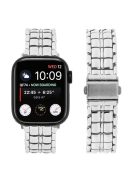 For Apple Watch Series 10 46mm / Ultra 2 Ultra 49mm /  Series 9 8 7 45mm / 6 5 4 SE (2023) SE (2022) SE 44mm / 3 2 1 42mm Metal Watch Band Wrist Strap - Silver