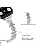 For Apple Watch Series 10 46mm / Ultra 2 Ultra 49mm /  Series 9 8 7 45mm / 6 5 4 SE (2023) SE (2022) SE 44mm / 3 2 1 42mm Metal Watch Band, Silver