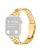 For Apple Watch Series 10 46mm / Ultra 2 Ultra 49mm /  Series 9 8 7 45mm / 6 5 4 SE (2023) SE (2022) SE 44mm / 3 2 1 42mm Metal Watch Strap - Gold