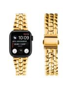 For Apple Watch Series 10 46mm / Ultra 2 Ultra 49mm /  Series 9 8 7 45mm / 6 5 4 SE (2023) SE (2022) SE 44mm / 3 2 1 42mm Metal Watch Strap - Gold