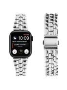 For Apple Watch Series 10 46mm / Ultra 2 Ultra 49mm /  Series 9 8 7 45mm / 6 5 4 SE (2023) SE (2022) SE 44mm / 3 2 1 42mm Metal Watch Strap - Silver