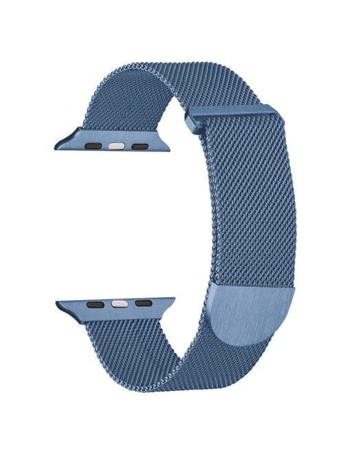 For Apple Watch Series 10 46mm / Ultra 2 Ultra 49mm /  Series 9 8 7 45mm / 6 5 4 SE (2023) SE (2022) SE 44mm / 3 2 1 42mm Metal Watch Strap Milanese Magnetic Watchband - Blue