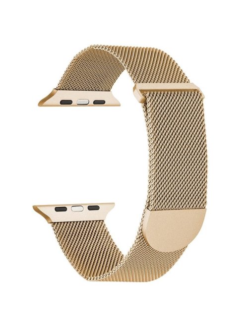 For Apple Watch Series 10 46mm / Ultra 2 Ultra 49mm /  Series 9 8 7 45mm / 6 5 4 SE (2023) SE (2022) SE 44mm / 3 2 1 42mm Metal Watch Strap Milanese Magnetic Watchband - Gold