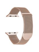 For Apple Watch Series 10 46mm / Ultra 2 Ultra 49mm /  Series 9 8 7 45mm / 6 5 4 SE (2023) SE (2022) SE 44mm / 3 2 1 42mm Metal Watch Strap Milanese Magnetic Watchband - Rose Gold