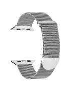 For Apple Watch Series 10 46mm / Ultra 2 Ultra 49mm /  Series 9 8 7 45mm / 6 5 4 SE (2023) SE (2022) SE 44mm / 3 2 1 42mm Metal Watch Strap Milanese Magnetic Watchband - Silver