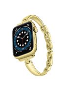 For Apple Watch Series 10 46mm / Ultra 2 Ultra 49mm /  Series 9 8 7 45mm / 6 5 4 SE (2023) SE (2022) SE 44mm / 3 2 1 42mm Metal Watch Strap Replacement - Gold