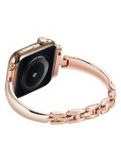 For Apple Watch Series 10 46mm / Ultra 2 Ultra 49mm /  Series 9 8 7 45mm / 6 5 4 SE (2023) SE (2022) SE 44mm / 3 2 1 42mm Metal Watch Strap Replacement - Rose Gold