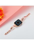 For Apple Watch Series 10 46mm / Ultra 2 Ultra 49mm /  Series 9 8 7 45mm / 6 5 4 SE (2023) SE (2022) SE 44mm / 3 2 1 42mm Metal Watch Strap Replacement - Rose Gold