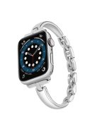 For Apple Watch Series 10 46mm / Ultra 2 Ultra 49mm /  Series 9 8 7 45mm / 6 5 4 SE (2023) SE (2022) SE 44mm / 3 2 1 42mm Metal Watch Strap Replacement - Silver