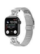 For Apple Watch Series 10 46mm / Ultra 2 Ultra 49mm /  Series 9 8 7 45mm / 6 5 4 SE (2023) SE (2022) SE 44mm / 3 2 1 42mm Milanese Mesh Stainless Steel Watch Strap - Silver