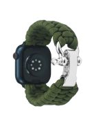 For Apple Watch Series 10 46mm / Ultra 2 Ultra 49mm /  Series 9 8 7 45mm / 6 5 4 SE (2023) SE (2022) SE 44mm / 3 2 1 42mm Nylon Braided Watch Band - Army Green