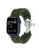 For Apple Watch Series 10 46mm / Ultra 2 Ultra 49mm /  Series 9 8 7 45mm / 6 5 4 SE (2023) SE (2022) SE 44mm / 3 2 1 42mm Nylon Braided Watch Band - Army Green