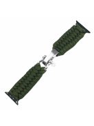 For Apple Watch Series 10 46mm / Ultra 2 Ultra 49mm /  Series 9 8 7 45mm / 6 5 4 SE (2023) SE (2022) SE 44mm / 3 2 1 42mm Nylon Braided Watch Band - Army Green