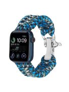 For Apple Watch Series 10 46mm / Ultra 2 Ultra 49mm /  Series 9 8 7 45mm / 6 5 4 SE (2023) SE (2022) SE 44mm / 3 2 1 42mm Nylon Braided Watch Band - Blue Camo