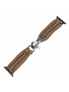 For Apple Watch Series 10 46mm / Ultra 2 Ultra 49mm /  Series 9 8 7 45mm / 6 5 4 SE (2023) SE (2022) SE 44mm / 3 2 1 42mm Nylon Braided Watch Band - Brown