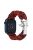 For Apple Watch Series 10 46mm / Ultra 2 Ultra 49mm /  Series 9 8 7 45mm / 6 5 4 SE (2023) SE (2022) SE 44mm / 3 2 1 42mm Nylon Braided Watch Band - Red Black Camo