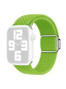 For Apple Watch Series 10 46mm / Ultra 2 Ultra 49mm /  Series 9 8 7 45mm / 6 5 4 SE (2023) SE (2022) SE 44mm / 3 2 1 42mm Nylon Braided Watch Band Magnetic Buckle Wrist Strap -  Yellowgreen