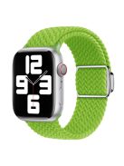 For Apple Watch Series 10 46mm / Ultra 2 Ultra 49mm /  Series 9 8 7 45mm / 6 5 4 SE (2023) SE (2022) SE 44mm / 3 2 1 42mm Nylon Braided Watch Band Magnetic Buckle Wrist Strap -  Yellowgreen