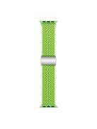 For Apple Watch Series 10 46mm / Ultra 2 Ultra 49mm /  Series 9 8 7 45mm / 6 5 4 SE (2023) SE (2022) SE 44mm / 3 2 1 42mm Nylon Braided Watch Band Magnetic Buckle Wrist Strap -  Yellowgreen