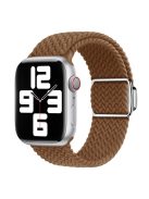 For Apple Watch Series 10 46mm / Ultra 2 Ultra 49mm /  Series 9 8 7 45mm / 6 5 4 SE (2023) SE (2022) SE 44mm / 3 2 1 42mm Nylon Braided Watch Band Magnetic Buckle Wrist Strap - Brown