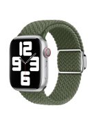 For Apple Watch Series 10 46mm / Ultra 2 Ultra 49mm /  Series 9 8 7 45mm / 6 5 4 SE (2023) SE (2022) SE 44mm / 3 2 1 42mm Nylon Braided Watch Band Magnetic Buckle Wrist Strap - Dark Green