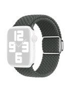 For Apple Watch Series 10 46mm / Ultra 2 Ultra 49mm /  Series 9 8 7 45mm / 6 5 4 SE (2023) SE (2022) SE 44mm / 3 2 1 42mm Nylon Braided Watch Band Magnetic Buckle Wrist Strap - Dark Grey