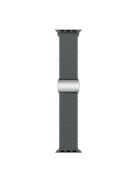 For Apple Watch Series 10 46mm / Ultra 2 Ultra 49mm /  Series 9 8 7 45mm / 6 5 4 SE (2023) SE (2022) SE 44mm / 3 2 1 42mm Nylon Braided Watch Band Magnetic Buckle Wrist Strap - Dark Grey