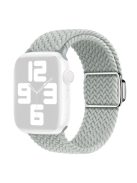 For Apple Watch Series 10 46mm / Ultra 2 Ultra 49mm /  Series 9 8 7 45mm / 6 5 4 SE (2023) SE (2022) SE 44mm / 3 2 1 42mm Nylon Braided Watch Band Magnetic Buckle Wrist Strap - Light Grey