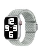 For Apple Watch Series 10 46mm / Ultra 2 Ultra 49mm /  Series 9 8 7 45mm / 6 5 4 SE (2023) SE (2022) SE 44mm / 3 2 1 42mm Nylon Braided Watch Band Magnetic Buckle Wrist Strap - Light Grey