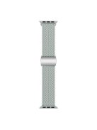 For Apple Watch Series 10 46mm / Ultra 2 Ultra 49mm /  Series 9 8 7 45mm / 6 5 4 SE (2023) SE (2022) SE 44mm / 3 2 1 42mm Nylon Braided Watch Band Magnetic Buckle Wrist Strap - Light Grey