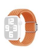 For Apple Watch Series 10 46mm / Ultra 2 Ultra 49mm /  Series 9 8 7 45mm / 6 5 4 SE (2023) SE (2022) SE 44mm / 3 2 1 42mm Nylon Braided Watch Band Magnetic Buckle Wrist Strap - Orange