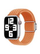 For Apple Watch Series 10 46mm / Ultra 2 Ultra 49mm /  Series 9 8 7 45mm / 6 5 4 SE (2023) SE (2022) SE 44mm / 3 2 1 42mm Nylon Braided Watch Band Magnetic Buckle Wrist Strap - Orange