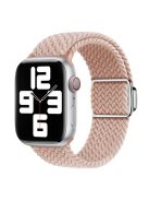 For Apple Watch Series 10 46mm / Ultra 2 Ultra 49mm /  Series 9 8 7 45mm / 6 5 4 SE (2023) SE (2022) SE 44mm / 3 2 1 42mm Nylon Braided Watch Band Magnetic Buckle Wrist Strap - Pink