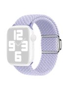 For Apple Watch Series 10 46mm / Ultra 2 Ultra 49mm /  Series 9 8 7 45mm / 6 5 4 SE (2023) SE (2022) SE 44mm / 3 2 1 42mm Nylon Braided Watch Band Magnetic Buckle Wrist Strap - Purple