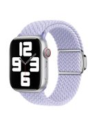 For Apple Watch Series 10 46mm / Ultra 2 Ultra 49mm /  Series 9 8 7 45mm / 6 5 4 SE (2023) SE (2022) SE 44mm / 3 2 1 42mm Nylon Braided Watch Band Magnetic Buckle Wrist Strap - Purple