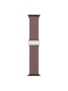 For Apple Watch Series 10 46mm / Ultra 2 Ultra 49mm /  Series 9 8 7 45mm / 6 5 4 SE (2023) SE (2022) SE 44mm / 3 2 1 42mm Nylon Braided Watch Band Magnetic Buckle Wrist Strap - Smoke Purple